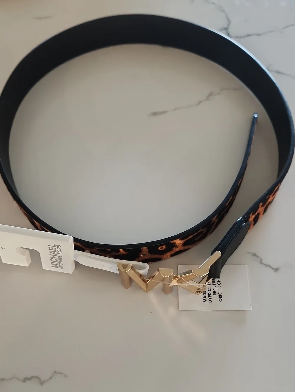 NEW Michael Kors Karli Calf Hair Belt
